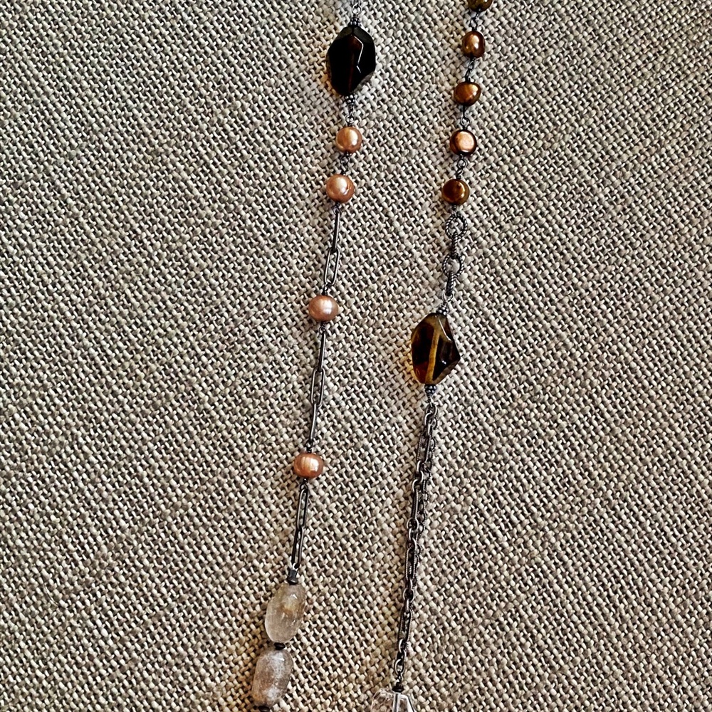 Silpada mixed stone necklace - freshwater pearls a